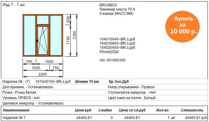 Готовое окно REHAU